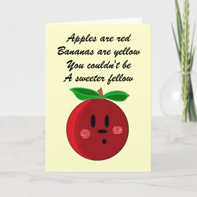 Carte d'anniversaire fruitée (Devant)