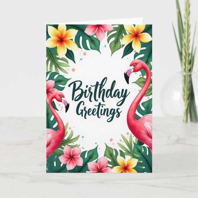 Carte d'anniversaire Fuchsia Avian (Devant)