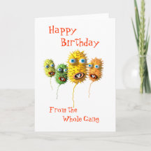 Carte d'anniversaire Funny Bacteria