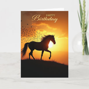 Carte d'anniversaire Gallop Majestueux