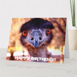 Carte d'anniversaire géante australienne EMU
