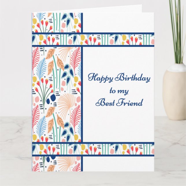 Carte d'anniversaire géante pour votre meilleure a (Devant)