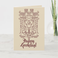 Carte d'anniversaire Geeky lunatique de RPG