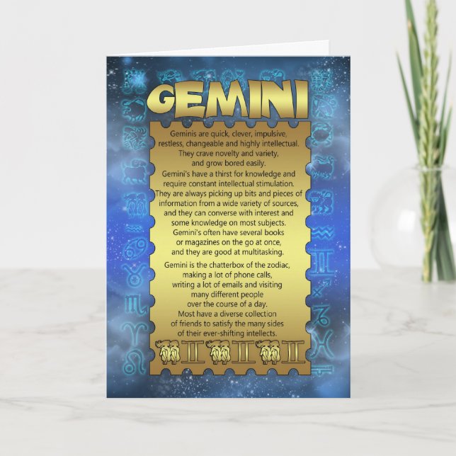 Carte d'anniversaire Gemini - Carte d'anniversaire (Devant)