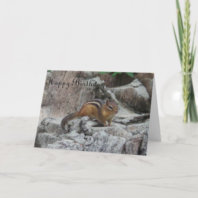 Carte d'anniversaire générique Chipmunk (Devant)