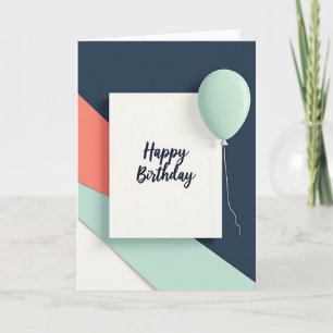 Carte d'anniversaire géométrique élégante