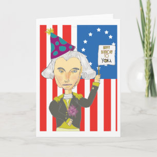 Carte d'anniversaire George Washington