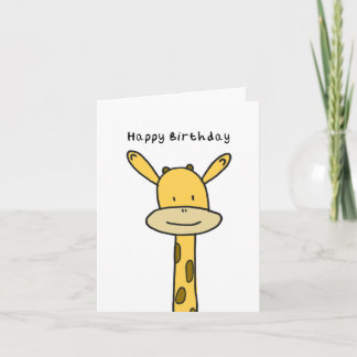 Carte d'anniversaire Giraffe