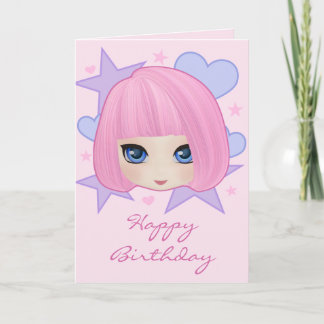 Carte d'anniversaire Girly de Marianne de fille