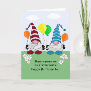 Carte d'anniversaire Gnome