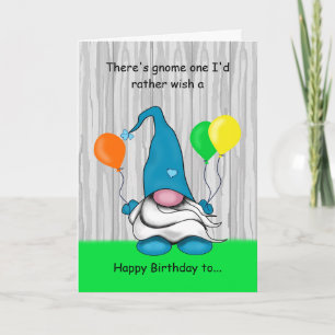 Carte d'anniversaire Gnome