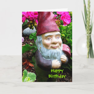 Carte d'anniversaire Gnome