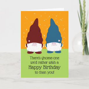Carte d'anniversaire Gnome drôle