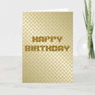 Carte d'anniversaire Gold Diamondplate