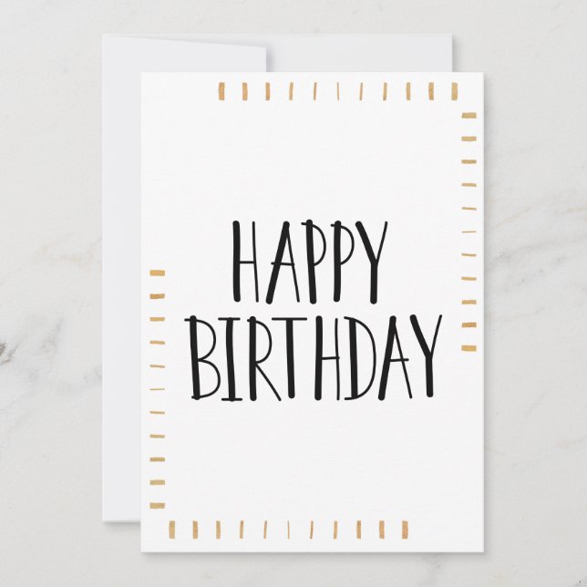 Carte d'anniversaire Gold moderne (Devant)