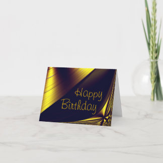 Carte d'anniversaire Golden Happy