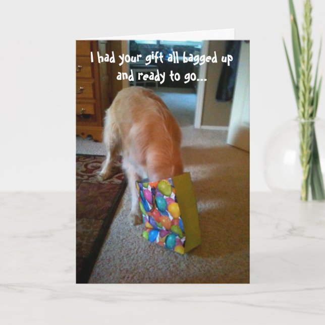 Carte d'anniversaire Golden Retriever (Devant)