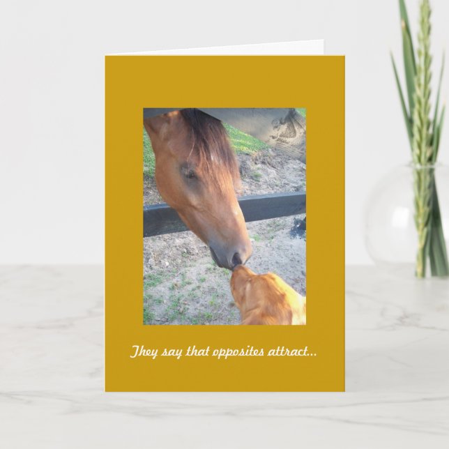 Carte d'anniversaire Golden Retriever, Contraires (Devant)