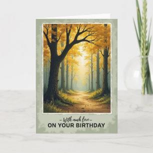 Carte d'anniversaire Golden Woods