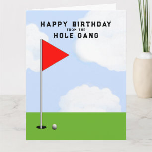 Carte d'anniversaire Golf de tous