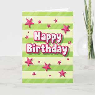 Carte d'anniversaire gonflée joyeuse