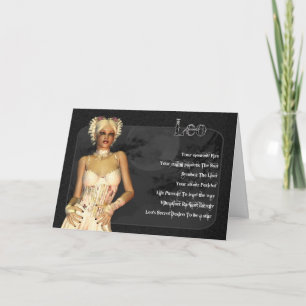 Carte d'anniversaire gothique de zodiaque de Lion
