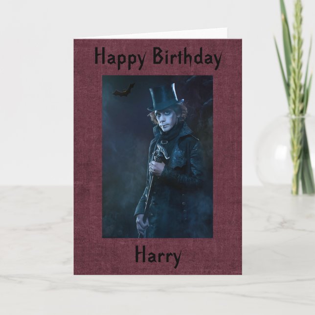 Carte d'anniversaire gothique personnalisée (Devant)