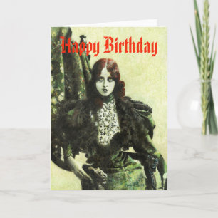 Carte d'anniversaire gothique vintage de vampire