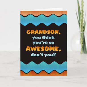 Carte d'anniversaire Grandson / Grand-fils