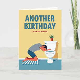 Carte d'anniversaire graphique plus sage et plus â