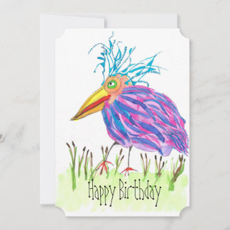 Carte d'anniversaire Gras Bird Watercolor Painting