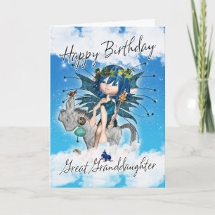 Carte d'anniversaire Great Grandgirl - Avec Sky Fa