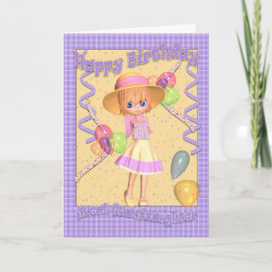 Carte d'anniversaire Great Grandgirl - Cute Little
