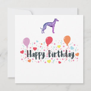 Carte d'anniversaire Greyhound