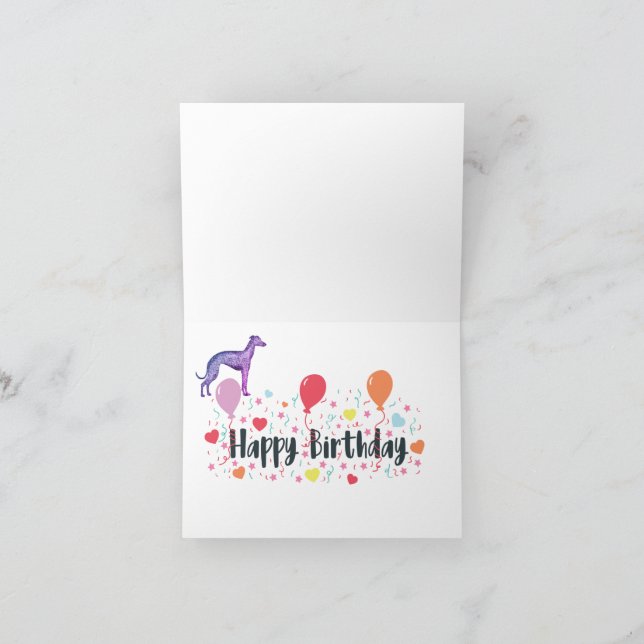 Carte d'anniversaire Greyhound (Intérieur)