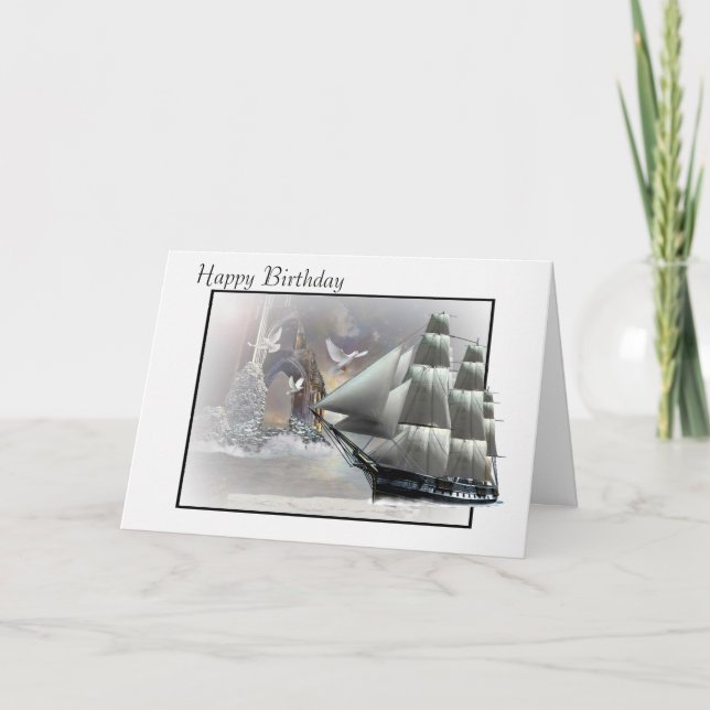 Carte d'anniversaire grise d'asiles (Devant)