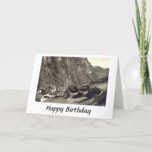 Carte d'anniversaire - Gudvangen, Norvège