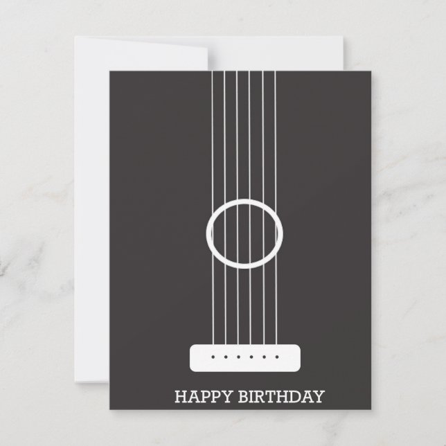 Carte d'anniversaire guitare (Devant)