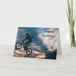 Carte d'anniversaire : Guy faisant des pistes sur 