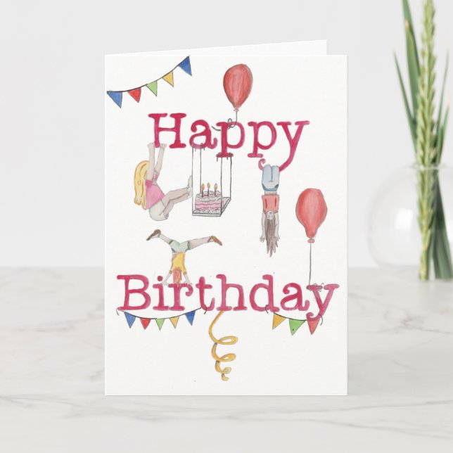 Carte d'anniversaire Gymnastique (Devant)