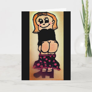CARTE D'ANNIVERSAIRE HALARIEUSE BARE BUTT