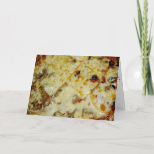 Carte d'anniversaire "Half & Half Pizza"