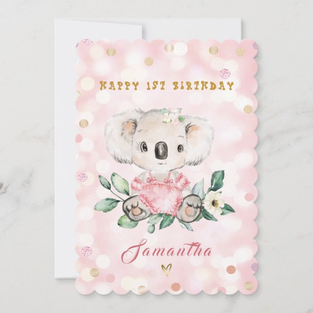Carte d'anniversaire Happy 1er personnalisée pour  (Devant)