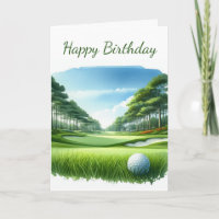Carte d'anniversaire Happy Tee Time