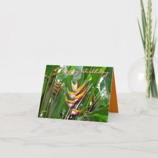 Carte d'anniversaire Heliconia