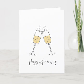 Carte d'anniversaire heureuse avec boubbly Flutes