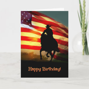 Carte d'anniversaire heureuse Cowboy