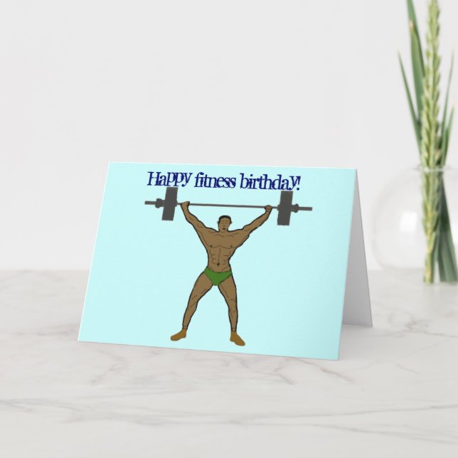 Carte d'anniversaire heureuse de forme physique (Devant)