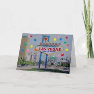 Carte d'anniversaire heureuse de Las Vegas 21ème