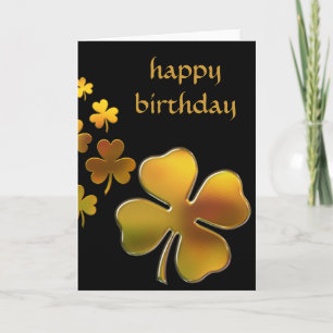 Carte d'anniversaire heureuse de mars de shamrocks